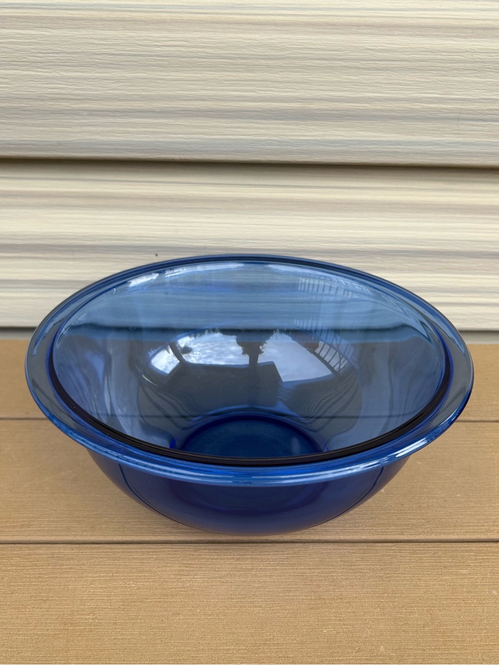 Vintage PYREK Cobalt Blue Glass Serving Bowl